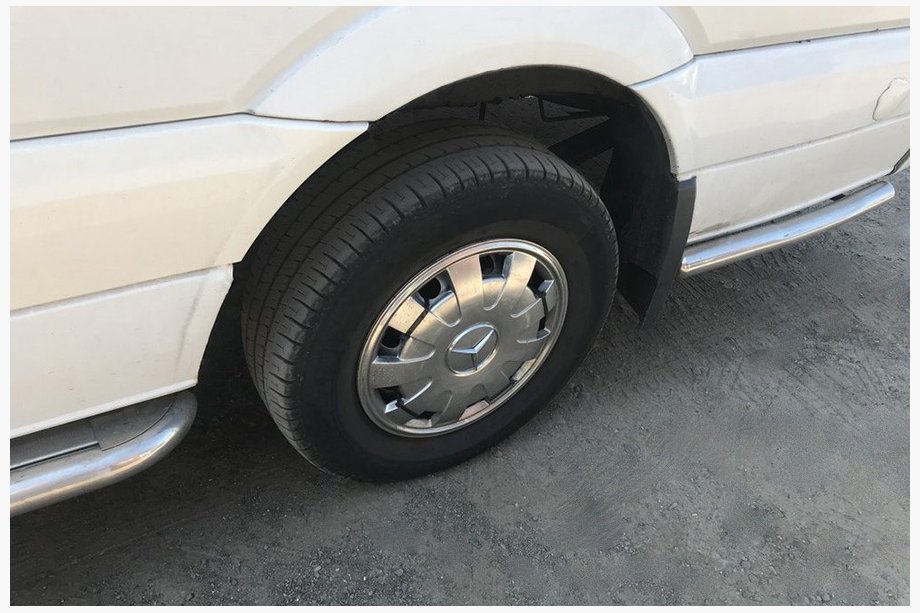 Mercedes Sprinter W906 2006–2018 Tapacubos de acero inoxidable Pétalos (1 pieza, juego de 4) Foto 2