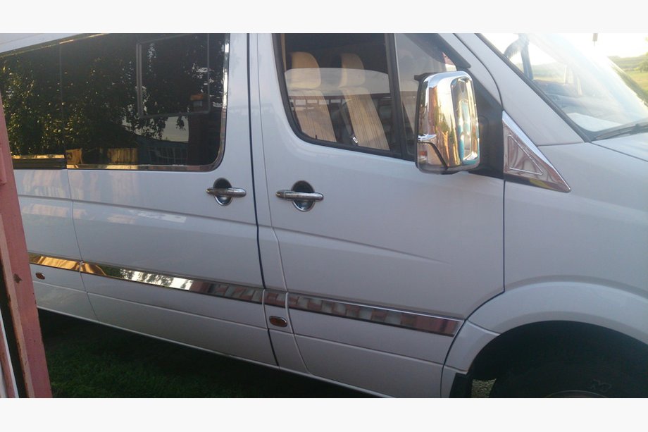 Mercedes Sprinter W906 2006–2018 Cubiertas de Espejos Cromadas (2 uds) Omsa, Acero Inoxidable Italiano Foto 15