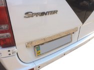 Mercedes Sprinter W906 2006–2018 Moldura de acero inoxidable sobre la matrícula foto 1