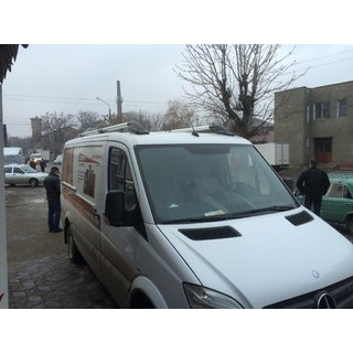 Barras de techo Shark (pies negros) Mercedes Sprinter W906 2006–2018 foto 3