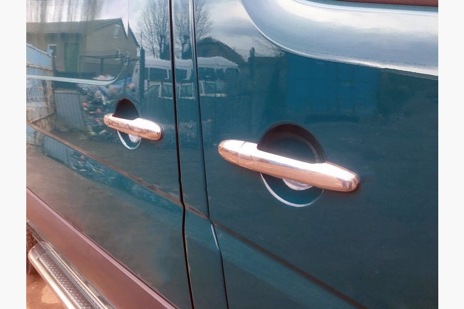 Mercedes Sprinter W906 2006–2018 Cubiertas Cromadas para Manijas de Puerta (4 uds, Acero Inoxidable) Carmos - Acero Inoxidable Turco Foto 4