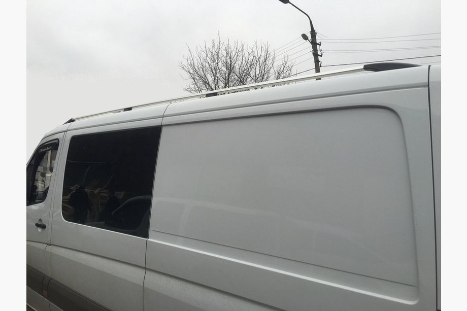 Mercedes Sprinter W906 2006–2018 Barras de Techo DD 265 cm, Cromo, Pie de Plástico Image