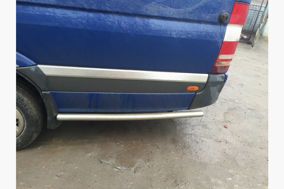 Volkswagen Crafter 2006-2016 Tubos laterales detras de la rueda trasera (2 uds., acero inoxidable) ExtraLong, 60mm Foto 2