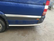Volkswagen Crafter 2006-2016 Tubos laterales detras de la rueda trasera (2 uds., acero inoxidable) foto 2