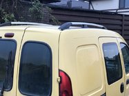 Renault Kangoo 1998-2008 Barras de Techo Cromadas Base estándar, pies de plástico foto 1