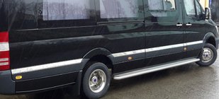 Volkswagen Crafter 2006-2016 Molduras de puertas en acero inoxidable foto 3