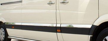 Volkswagen Crafter 2006-2016 Molduras de puertas en acero inoxidable foto 2