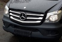 Mercedes Sprinter W906 2006–2018 Cubiertas de Parrilla Cromadas (2013↗, Acero Inoxidable) OmsaLine - Acero Inoxidable Italiano foto 1
