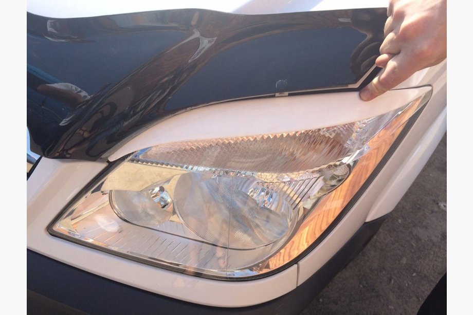 Mercedes Sprinter W906 2006–2018 Pestañas Faros Rectas (negras, ABS, 2006-2013) Foto 5