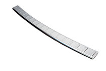 Mercedes C-class W204 2007-2015 Protector de parachoques trasero (SW, brillo, acero inoxidable) foto 2
