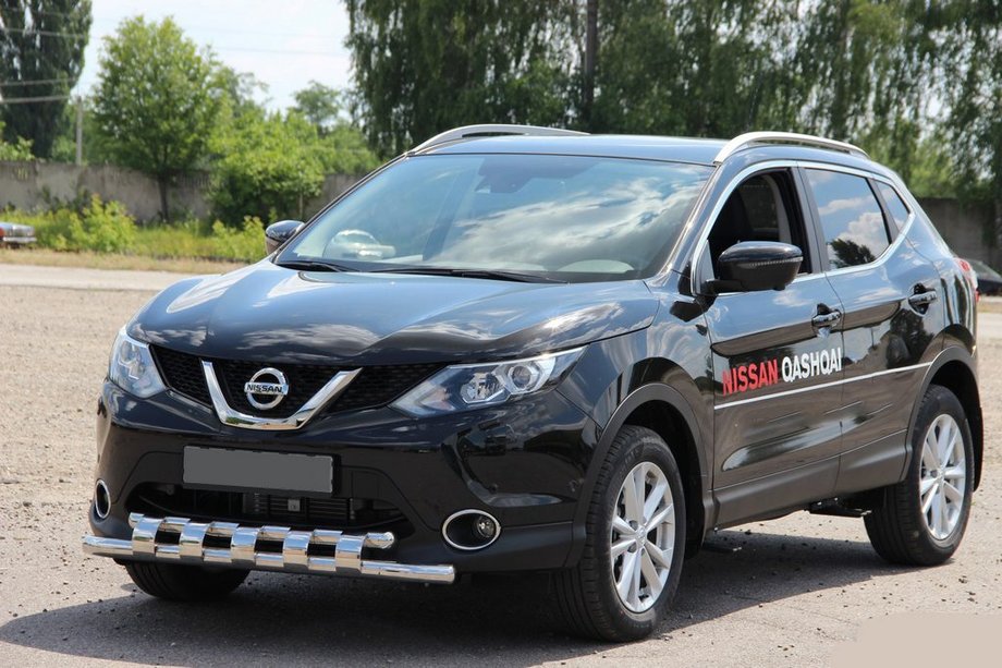 Nissan Qashqai 2014-2021 Defensa Delantera ST015 (Acero Inoxidable) Image