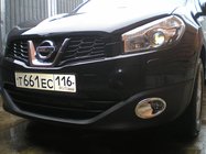 Nissan Qashqai 2007-2010 Cubiertas cromadas para faros antiniebla con rebaje (2 uds, plastico) foto 2