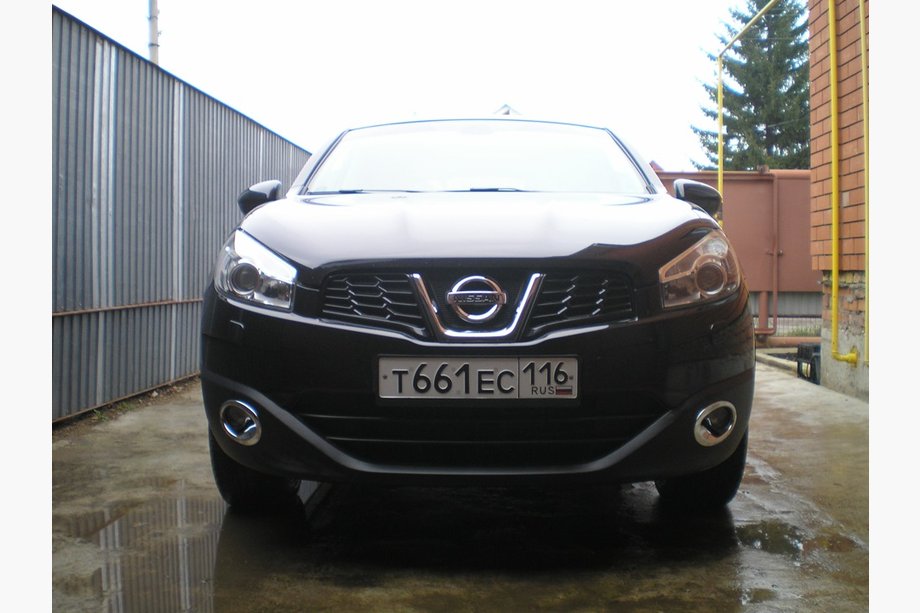 Nissan Qashqai 2007-2010 Cubiertas cromadas para faros antiniebla con rebaje (2 uds, plastico) Foto 3