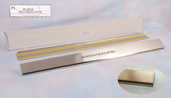 Opel Corsa D 2007-2014 Protector de umbral Natanika Standard (4 uds, acero inoxidable) foto 1