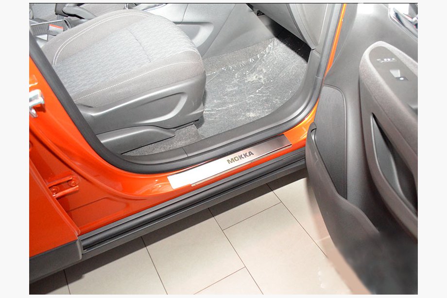 Opel Mokka 2012-2021 Cubiertas de Umbral Nataniko (4 uds., Acero Inoxidable) Image
