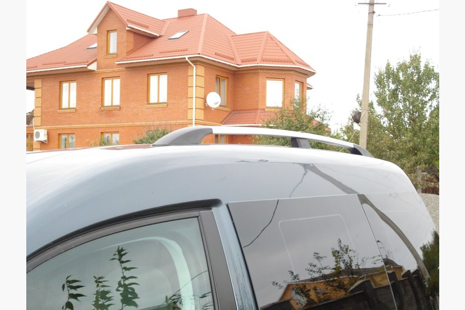 Volkswagen Caddy 2010-2015 Barras de Techo Cromadas Base Maxi, Pie de Plástico Foto 2