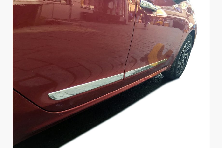Peugeot 208 2012-2019 Molduras de puertas (4 uds, acero inoxidable) Image