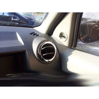 Embellecedores de rejillas de ventilación interior (4 uds, acero inoxidable) Dacia Duster 2008-2018 foto 3
