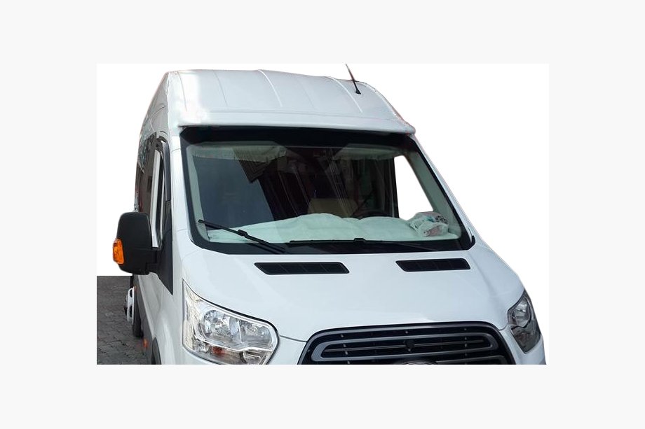 Ford Transit 2014- Visera para parabrisas V1 (con adhesivo, pintable) Image