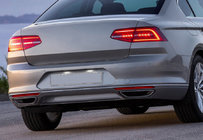 Volkswagen Passat B8 2015-2023 OFERTA! Protector de parachoques trasero acero inoxidable (SD, 3 pzs, V2) foto 1