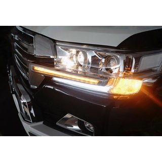 Pestañas de faros con LED (2016↗) Toyota Land Cruiser 200 2007-2021 foto 3