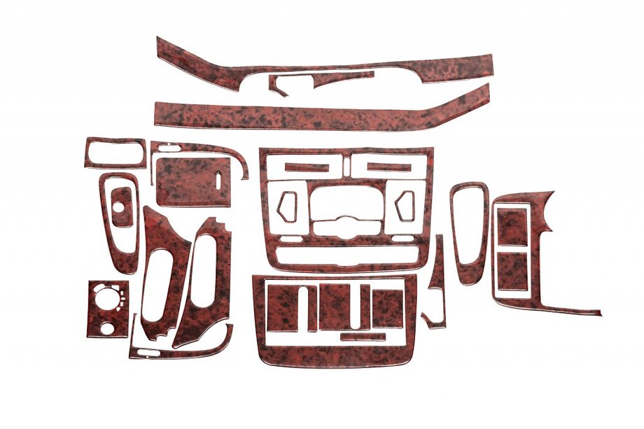 Mercedes Viano 2004-2014 Cubiertas de salpicadero Meric (Parte frontal + Inserciones interiores) 2004-2006, Titanio Image
