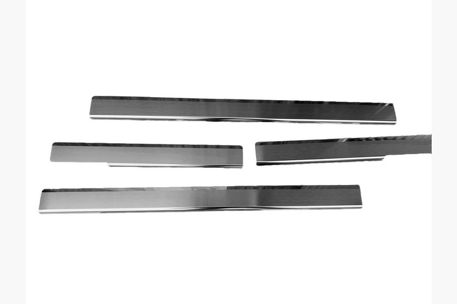 Toyota Land Cruiser Prado 120 2002-2009 Cubiertas de Umbral Nataniko (4 uds., Acero Inoxidable) Premium - Cinta 3M, 0.8mm Foto 1