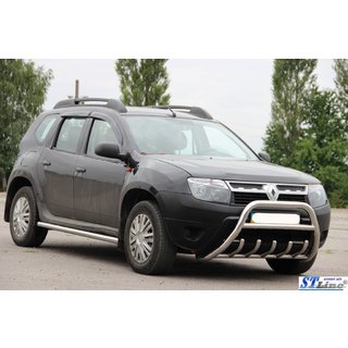 Barras laterales sin insertos (2 uds., acero inoxidable) Renault Duster 2008–2017 foto 3