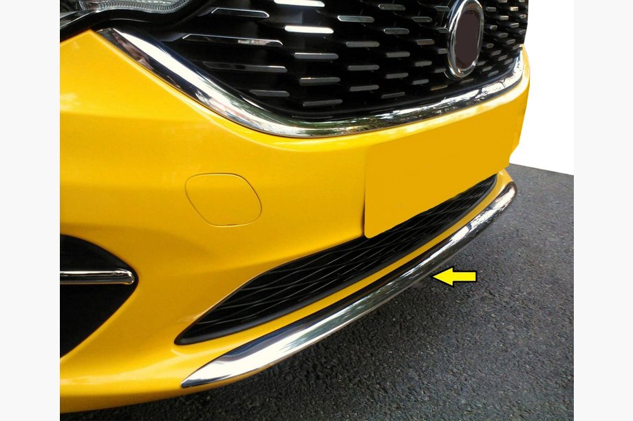 Fiat Tipo 2016- Protector embellecedor de parachoques delantero Carmos (2016-2020, acero inoxidable) Image
