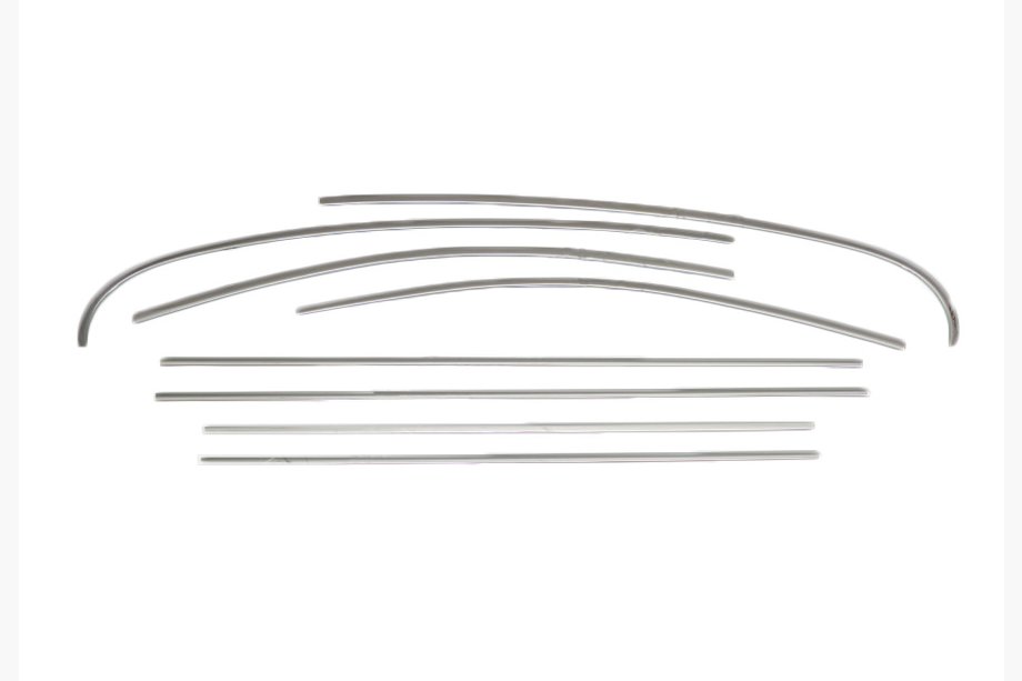 Renault Fluence 2009-2016 Molduras cromadas para marcos de ventanas acero inoxidable OmsaLine (8 uds.) Image