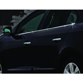 Molduras inferiores de ventanas acero inoxidable (4 uds) Renault Fluence 2009-2016 foto 2