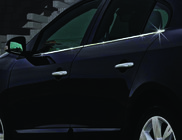 Renault Fluence 2009-2016 Molduras inferiores de ventanas acero inoxidable (4 uds) Carmos - Acero Inoxidable Turco foto 2