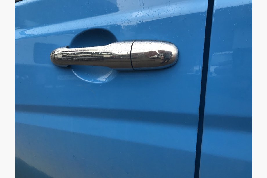 Mercedes Viano 2004-2014 Cubiertas de manijas de puerta en acero inoxidable 3 uds, OmsaLine - Acero Inoxidable Italiano Foto 5