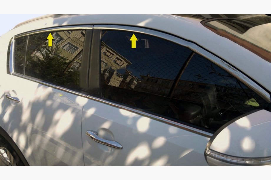 Kia Sportage 2010-2015 Molduras Superiores de Puerta Acero Inoxidable (4 uds) Foto 1