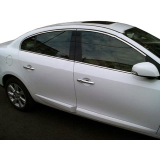 Molduras superiores de ventanas acero inoxidable (4 uds) Renault Fluence 2009-2016 foto 1