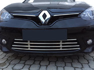 Renault Fluence 2009-2016 Parrilla de parachoques de una sola pieza (2013-2016, acero inoxidable) foto 1