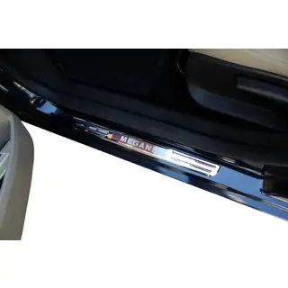 Umbrales de puerta inalámbricos con iluminación (2 uds, acero inoxidable)