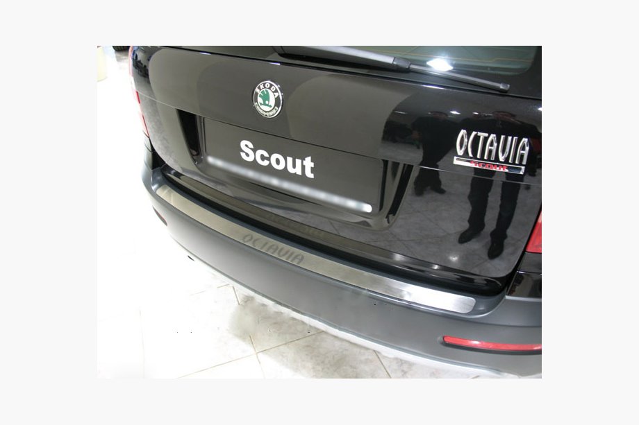 Skoda Octavia II A5 2006-2010 Protector de Parachoques Trasero Nataniko (Acero Inoxidable) Image
