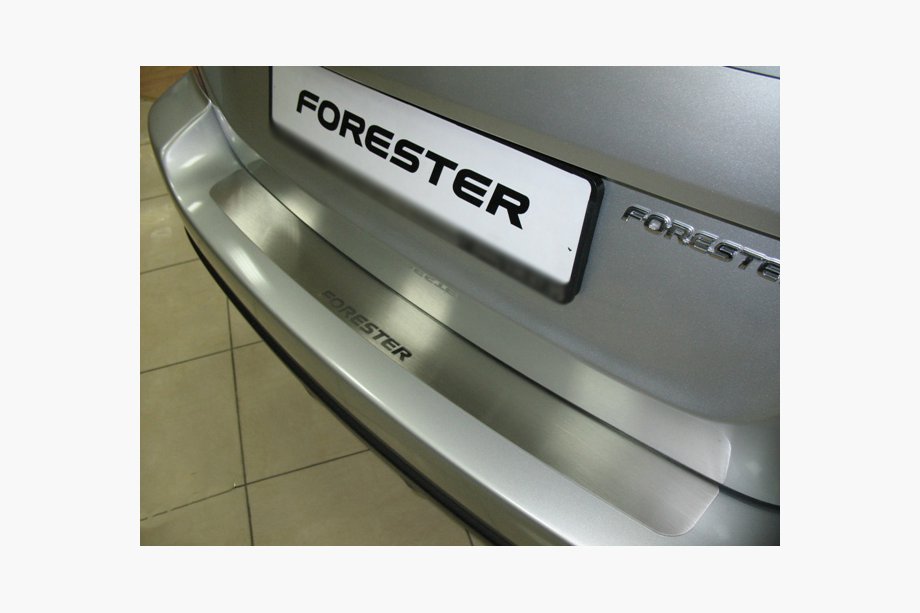Subaru Forester 2008-2013 Protector de Parachoques Trasero NataNika (Acero Inoxidable) Image