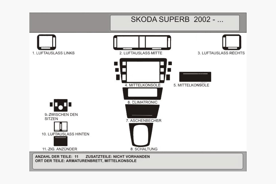 Skoda Superb 2001-2009 Decoracion de Auto Hartman (Opcion N°2) Image