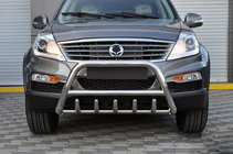 SsangYong Rexton I 2001-2017 Defensa Delantera WT003 (Acero Inoxidable) foto 1