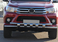 Toyota Hilux 2015- Defensa Delantera ST015 (Acero Inoxidable) foto 3