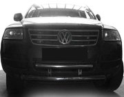 Volkswagen Touareg 2002–2010 Defensa Delantera ST013 Acero Inoxidable foto 1