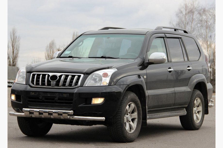 Toyota Land Cruiser Prado 120 2002-2009 Defensa Delantera ST015 (Acero Inoxidable) Image
