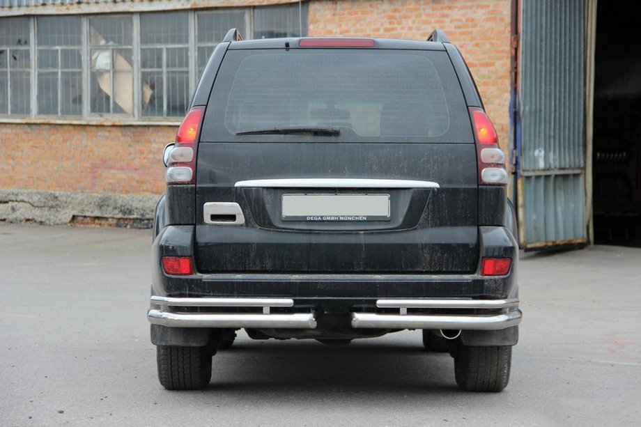 Toyota Land Cruiser Prado 120 2002-2009 Esquinas traseras dobles AK003-1 (2 uds., acero inoxidable) Foto 5