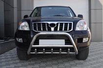Toyota Land Cruiser Prado 120 2002-2009 Defensa delantera baja WT003 (acero inoxidable) foto 4