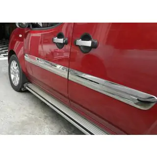 Molduras de Puerta Modelo Ancho (4 uds, Acero Inoxidable) Fiat Doblo I 2005-2010 foto 3