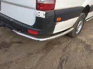 Mercedes Sprinter W906 2006–2018 Tubos laterales detras de la rueda trasera, angulares (2 uds, acero inoxidable) Larga foto 3