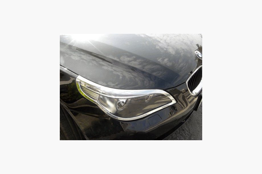 BMW 5 Series E60/E61 2003-2010 Cubiertas de faros (2 uds., Plástico) Image