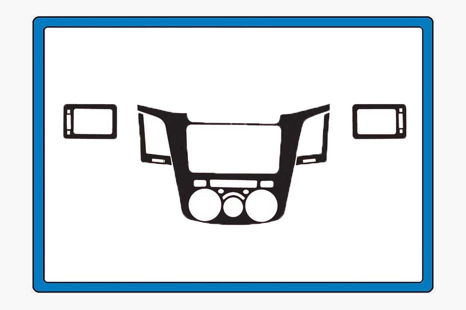 Toyota Hilux 2006-2015 Cubiertas de Panel de Salpicadero Aluminio Foto 3